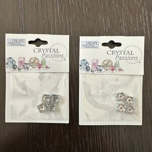 8 pcs, 6mm Crystal AB Passions Swarovski Elements Square Rondelle Spacers Beads